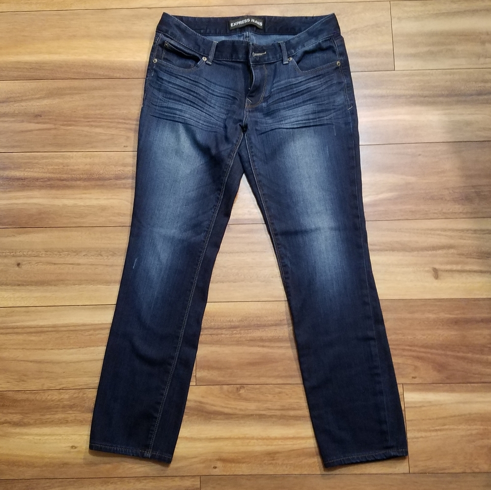 Express Jeans Skinny Stella Dark Wash Jeans Size 8 Short
